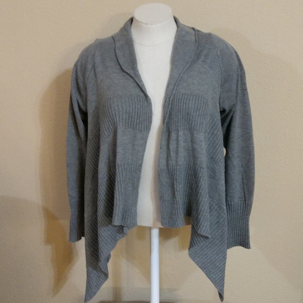 Belldini Gray Open Front Cardigan Size M